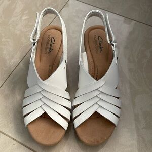 Clarks platform cork sandals size 7M